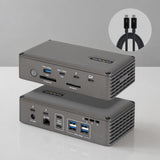 StarTech.com Thunderbolt 5 Dock with NVMe Slot for Mac and Windows, Up to Dual 8K 60Hz or Triple 4K 144Hz, 140W Laptop Charging, 5GbE, 120Gbps Bandwidth Boost