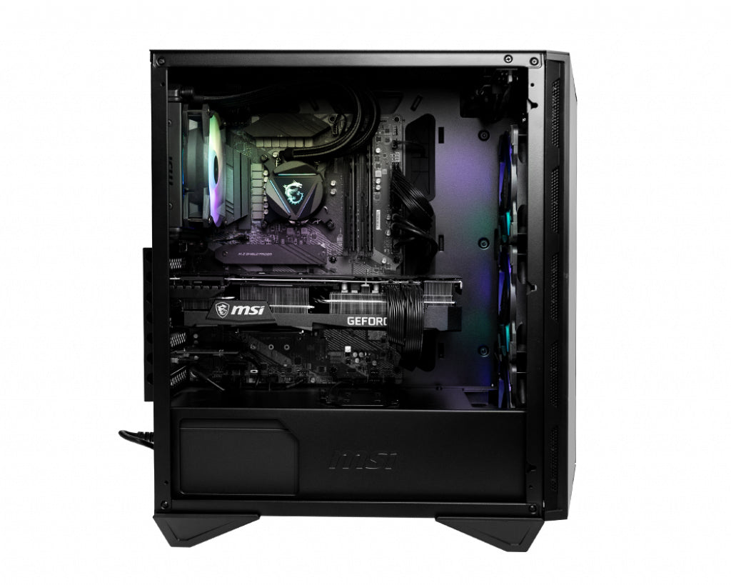 MSI Aegis ZS 5DS-264US AMD Ryzen™ 5 5600X 16 GB DDR4-SDRAM 500 GB SSD AMD Radeon RX 6700 XT Windows 11 Home Tower PC Black