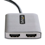 StarTech.com USB-C to Dual HDMI Adapter, USB Type-C Multi-Monitor MST Hub, Dual 4K 60Hz HDMI Laptop Display Extender / Splitter, HDR, Extra-Long Built-In Cable - Windows Only