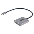 StarTech.com USB-C to Dual HDMI Adapter, USB Type-C Multi-Monitor MST Hub, Dual 4K 60Hz HDMI Laptop Display Extender / Splitter, HDR, Extra-Long Built-In Cable - Windows Only