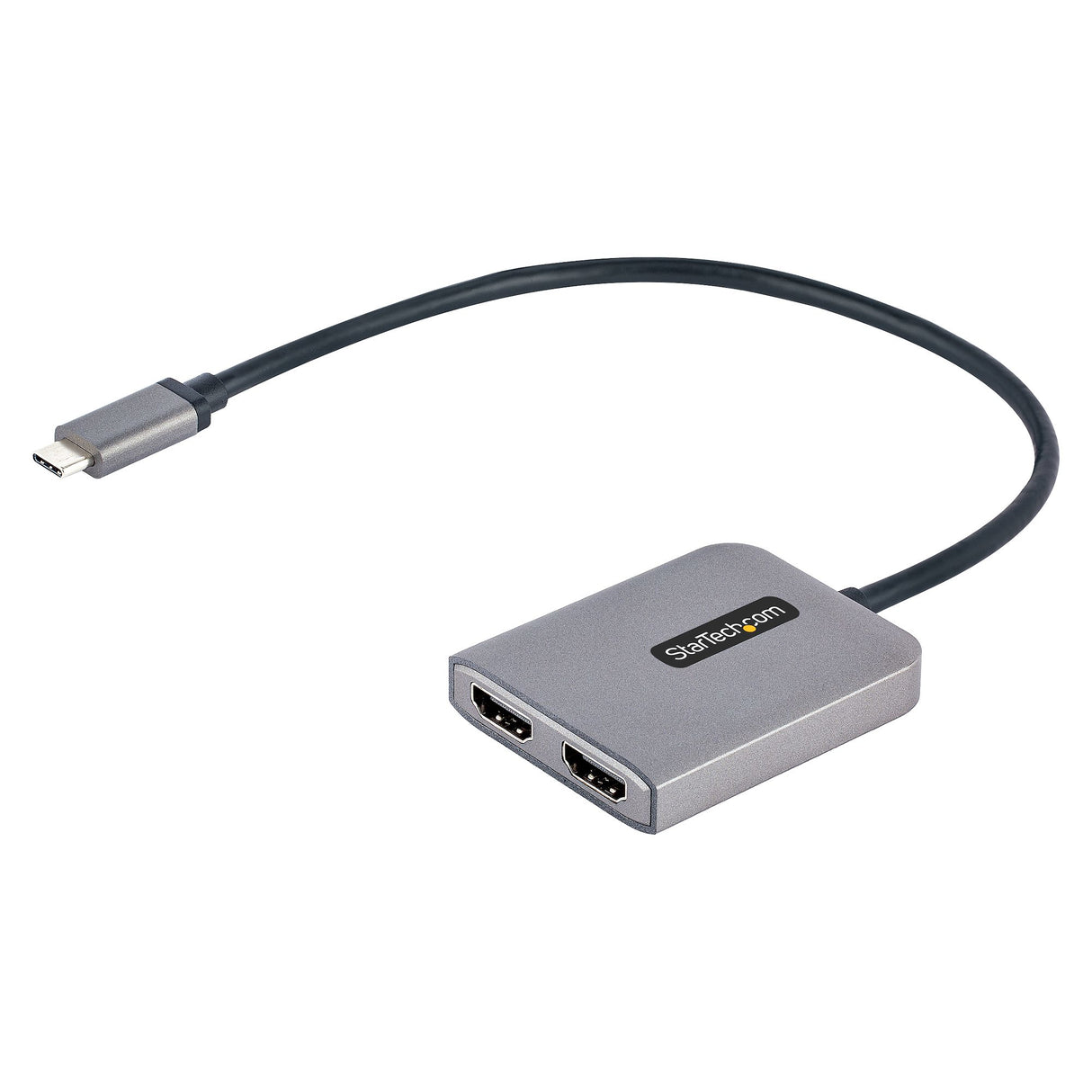 StarTech.com USB-C to Dual HDMI Adapter, USB Type-C Multi-Monitor MST Hub, Dual 4K 60Hz HDMI Laptop Display Extender / Splitter, HDR, Extra-Long Built-In Cable - Windows Only