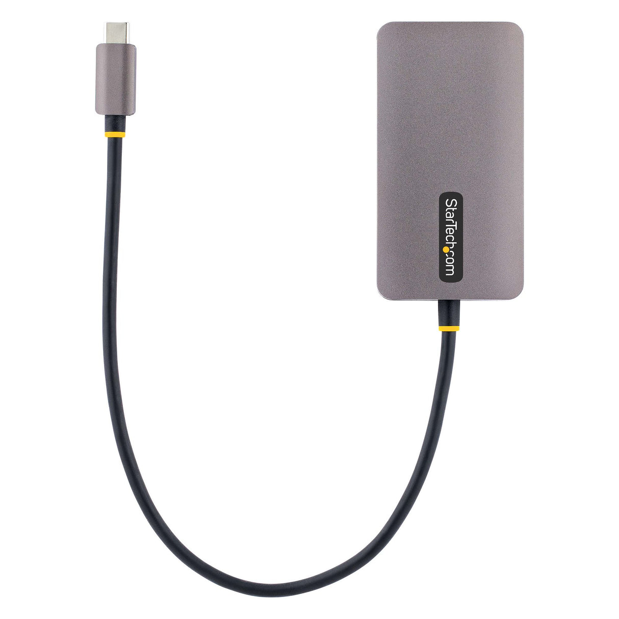 StarTech.com USB C Video Adapter, USB C to HDMI DVI VGA Adapter, Up to 4K 60Hz, Aluminum, Multiport Video Display Adapter, Thunderbolt 3 / 4 Compatible, USB Type C Travel Adapter