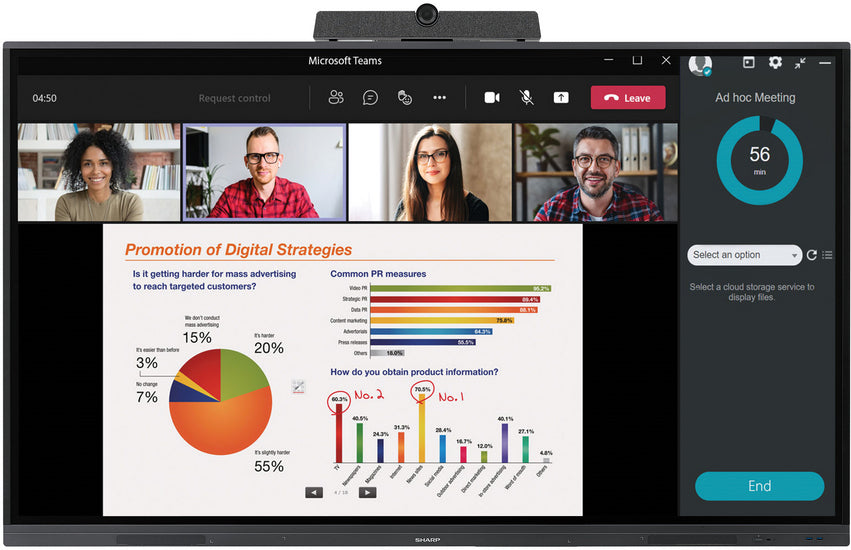Sharp PN-L652B 165.1 cm (65") 3840 x 2160 pixels LCD Black