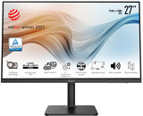 MSI Modern MD272P 27 Inch Monitor with Adjustable Stand, Full HD (1920 x 1080), 75Hz, IPS, 5ms, HDMI, DisplayPort, USB Type-C, Built-in USB Hub, Built-in Speakers, Anti-Glare, Anti-Flicker, Less Blue light, TÜV Certified, VESA, Kensington, Black