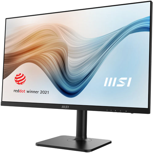 MSI Modern MD272P 27 Inch Monitor with Adjustable Stand, Full HD (1920 x 1080), 75Hz, IPS, 5ms, HDMI, DisplayPort, USB Type-C, Built-in USB Hub, Built-in Speakers, Anti-Glare, Anti-Flicker, Less Blue light, TÜV Certified, VESA, Kensington, Black
