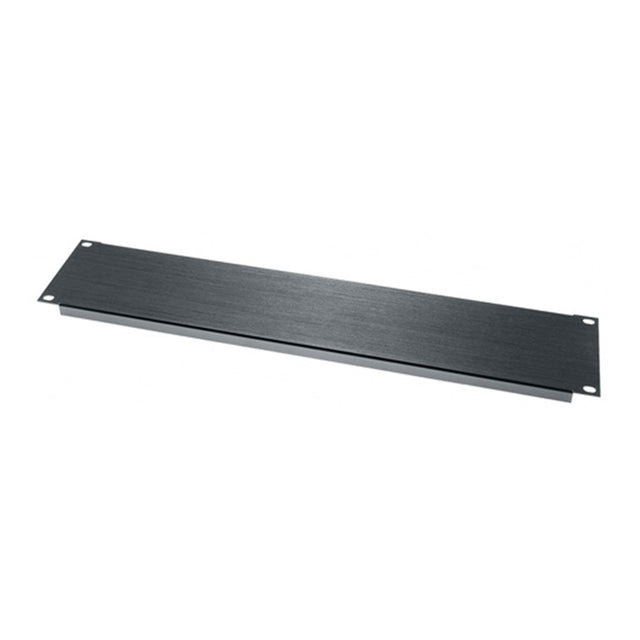 Middle Atlantic 2 RU Flanged Blank Rack Panel, Black Brushed and Anodized Aluminum