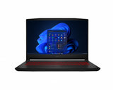 MSI Katana 11UC-1091 Intel® Core™ i5 i5-11400H Laptop 39.6 cm (15.6") Full HD 8 GB DDR4-SDRAM 512 GB SSD NVIDIA GeForce RTX 3050 Wi-Fi 6 (802.11ax) Windows 11 Home Black