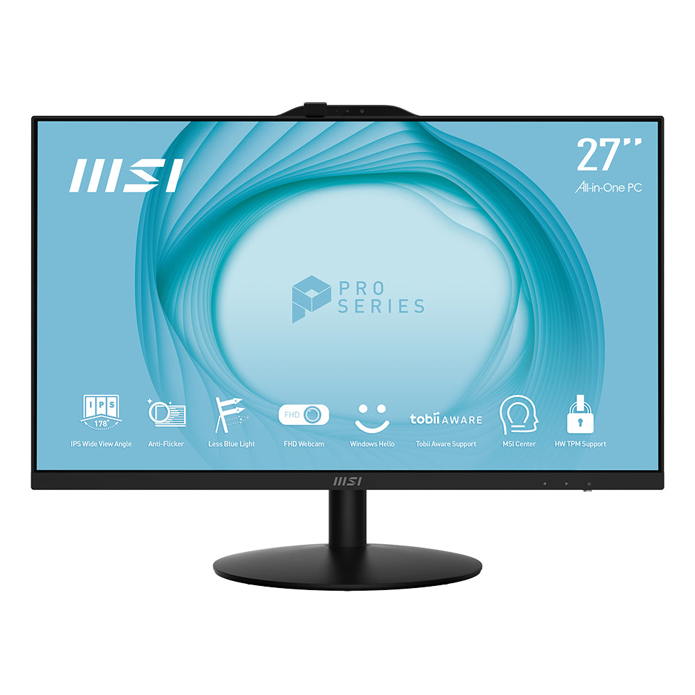 MSI Pro AP272 12M-028US Intel® Core™ i5 i5-12400 68.6 cm (27") 1920 x 1080 pixels All-in-One PC 16 GB DDR4-SDRAM 512 GB SSD Windows 11 Home Wi-Fi 6 (802.11ax) Black