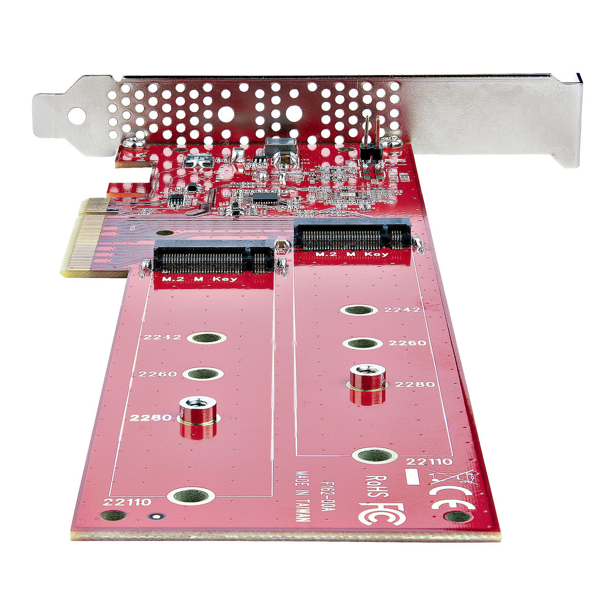 StarTech.com Dual M.2 PCIe SSD Adapter Card, PCIe x8 / x16 to Dual NVMe or AHCI M.2 SSDs, PCI Express 4.0, 7.8GBps/Drive, Bifurcation Required - Windows/Linux Compatible - TAA