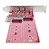 StarTech.com Dual M.2 PCIe SSD Adapter Card, PCIe x8 / x16 to Dual NVMe or AHCI M.2 SSDs, PCI Express 4.0, 7.8GBps/Drive, Bifurcation Required - Windows/Linux Compatible - TAA