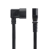 StarTech.com 6ft (1.8m) Heavy Duty Power Cord, Right Angle C14 to C13, PDU Power Cord, 15A 250V, 14AWG, Heavy Gauge Power Cable, TAA Compliant, UL Listed
