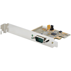 StarTech.com 1-Port PCI Express Serial Card, PCIe to RS232 (DB9) Serial Interface Card, PC Serial Card, 16C1050 UART, Standard/Low Profile Brackets, COM Retention, Windows/Linux - TAA