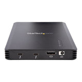 StarTech.com 4 Bay Thunderbolt 3 NVMe Enclosure, For M.2 NVMe SSD Drives, 1x DisplayPort Video/ 2x TB3 Downstream Ports, 40Gbps, 72W Power Supply, External Hard Drive Enclosure
