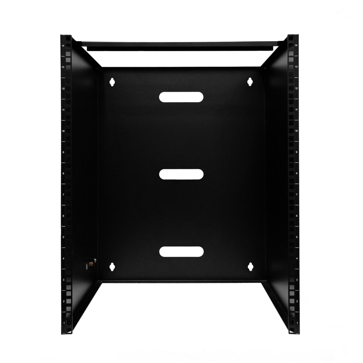 StarTech.com 14U Wall Mount Network Rack - 14" (35.5cm) Deep (Low Profile) - 19" Patch Panel Bracket for Shallow Server, IT Equipment, Network Switches - 77lbs/35kg Weight Cap., Black