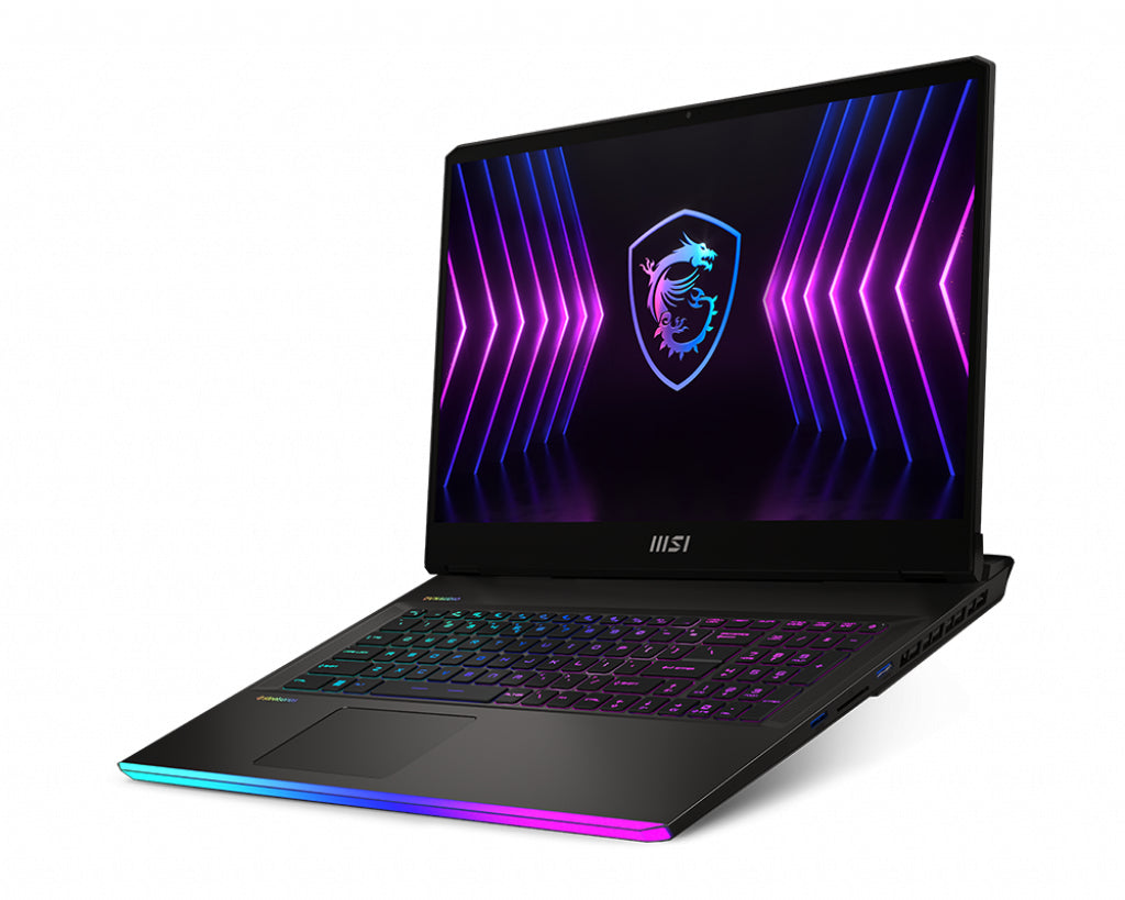 MSI Gaming RAIDER GE77HX 12UHS-223CA laptop Intel® Core™ i9 i9-12900HX 43.9 cm (17.3") 4K Ultra HD 32 GB DDR5-SDRAM 1 TB SSD NVIDIA GeForce RTX 3080 Ti Wi-Fi 6E (802.11ax) Windows 11 Pro Black