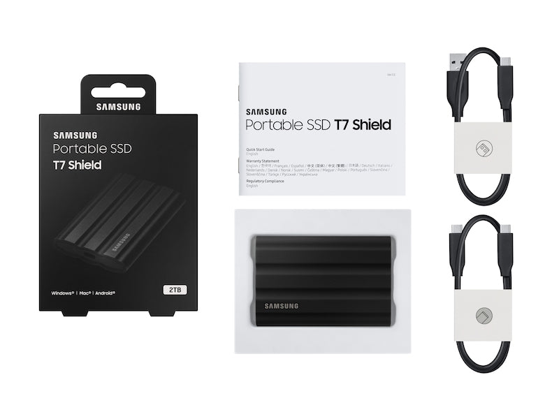 Samsung T7 Shield 1 TB USB Type-C 3.2 Gen 2 (3.1 Gen 2) Black