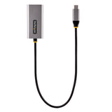 StarTech.com USB-C to Ethernet Adapter, USB 3.0 to Gigabit Ethernet Network Adapter, 10/100/1000 Mbps, USB-C to RJ45 Ethernet Adapter (GbE), 12in Attached Cable, Driverless Install