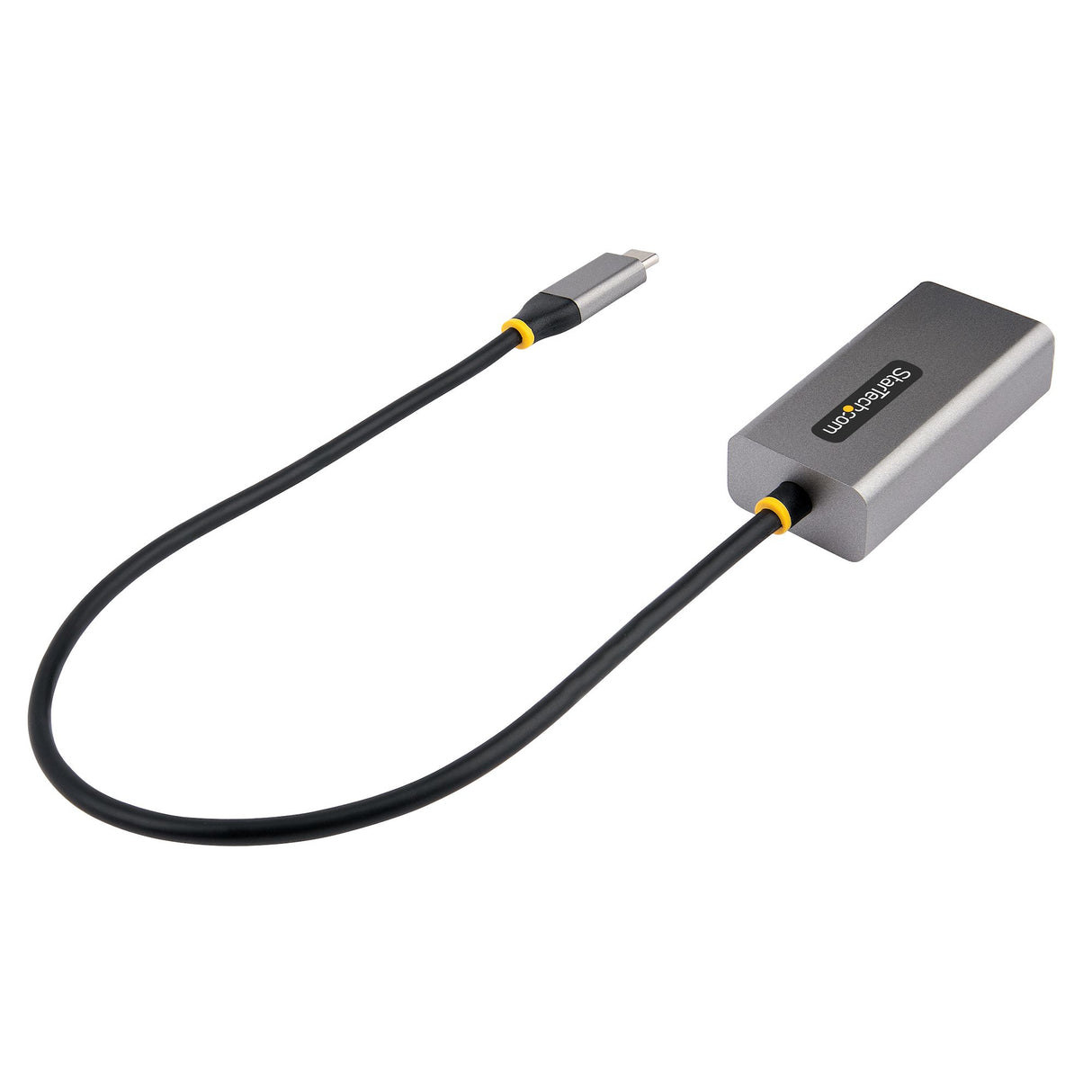StarTech.com USB-C to Ethernet Adapter, USB 3.0 to Gigabit Ethernet Network Adapter, 10/100/1000 Mbps, USB-C to RJ45 Ethernet Adapter (GbE), 12in Attached Cable, Driverless Install