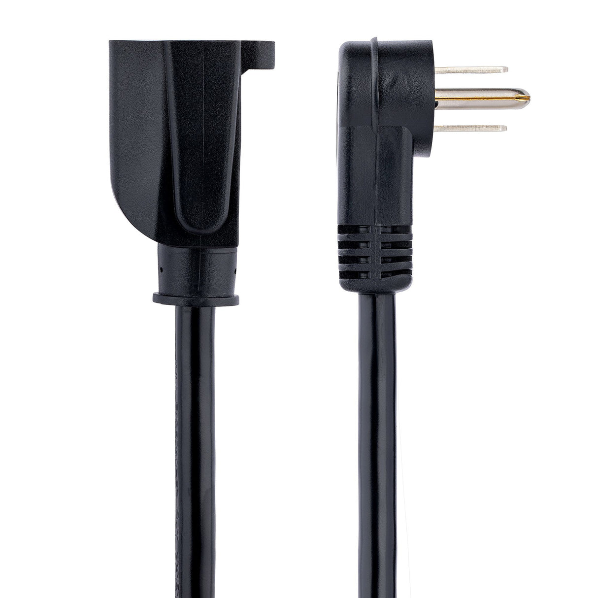 StarTech.com 6ft (2m) Power Extension Cord, Right Angle NEMA 5-15P to NEMA 5-15R, 13A 125V, 16AWG, Computer Power Extension Cord, Flat Extension Cord, AC Outlet Extension Cable