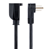 StarTech.com 6ft (2m) Power Extension Cord, Right Angle NEMA 5-15P to NEMA 5-15R, 13A 125V, 16AWG, Computer Power Extension Cord, Flat Extension Cord, AC Outlet Extension Cable