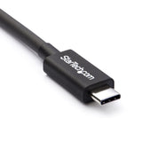 StarTech.com 2m (6.6ft) Thunderbolt 3 Cable, 20Gbps, 100W PD, 4K, Thunderbolt Certified, Compatible with Thunderbolt 4/USB 3.2/DisplayPort