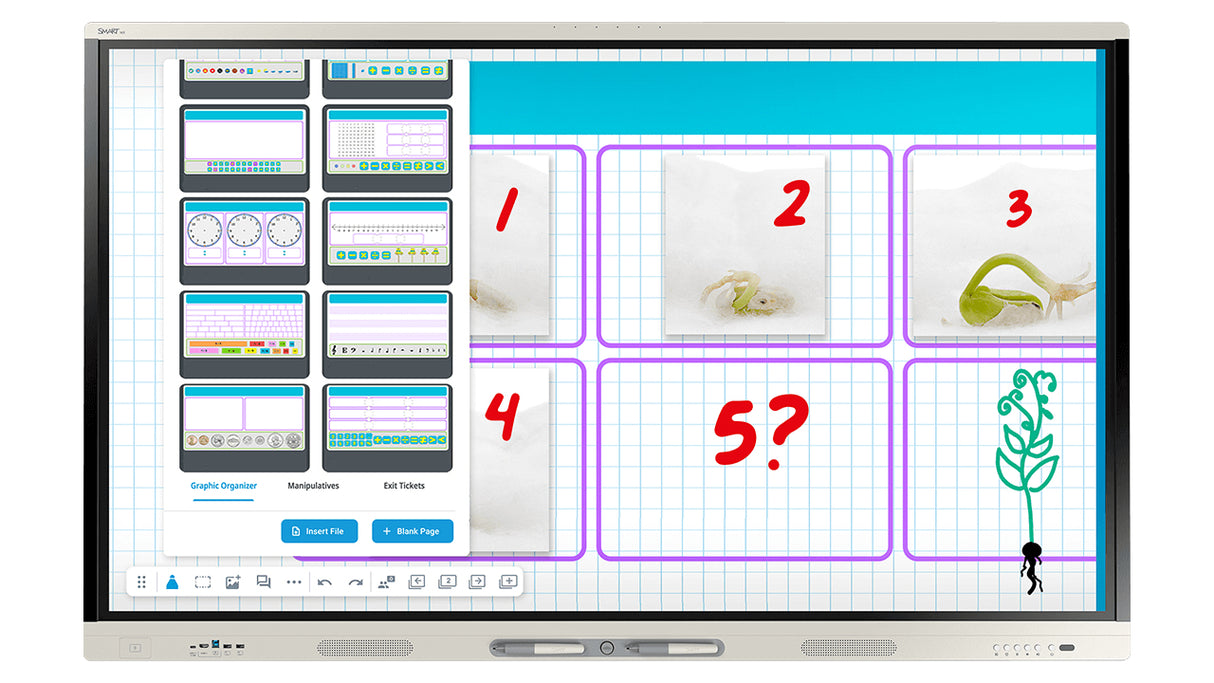 SMART Technologies RX265 interactive whiteboard 165.1 cm (65") 3840 x 2160 pixels Touchscreen White USB / Bluetooth