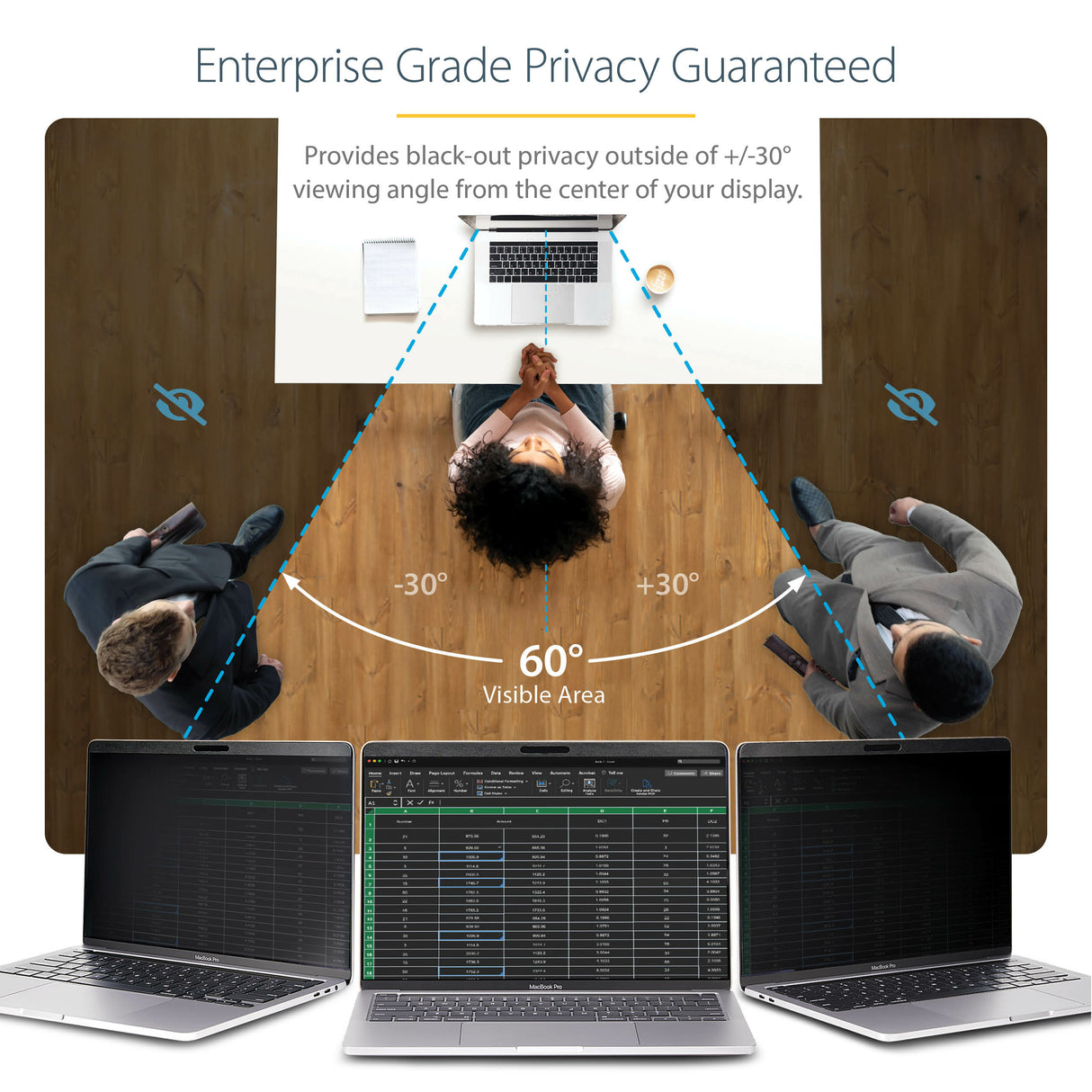 StarTech.com 13-inch MacBook Pro & MacBook Air Magnetic Laptop Privacy Screen, Blue Light Screen Protector, Reversible Anti-Glare Matte or Glossy Sides, Laptop Privacy Filter - TAA