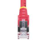 StarTech.com 1ft Red CAT6a Ethernet Cable, Snagless RJ45, 10GbE, 100W PoE++, S/FTP, LSZH, 27AWG Pure Bare Copper Wire, 500MHz, Shielded Network Patch Cord w/Strain Reliefs, Individually Tested/ETL Verified