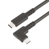 StarTech.com 1.6ft (50cm) USB-C Cable, Right-Angled, USB 10Gbps, 100W (5A) Power Delivery, 8K 60Hz / 4K 144Hz DP Alt Mode, Rugged USB C Cord - Thunderbolt Compatible
