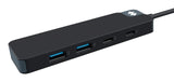 Targus HyperDrive Flex 4 Port USB-C Combo Hub USB 2.0 Type-C 5000 Mbit/s Black