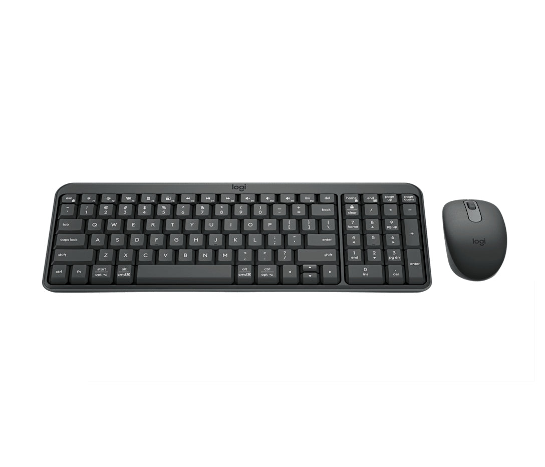 Logitech MK250 Compact Bluetooth Wireless Combo keyboard Mouse included Universal RF Wireless + Bluetooth QWERTY US English Graphite