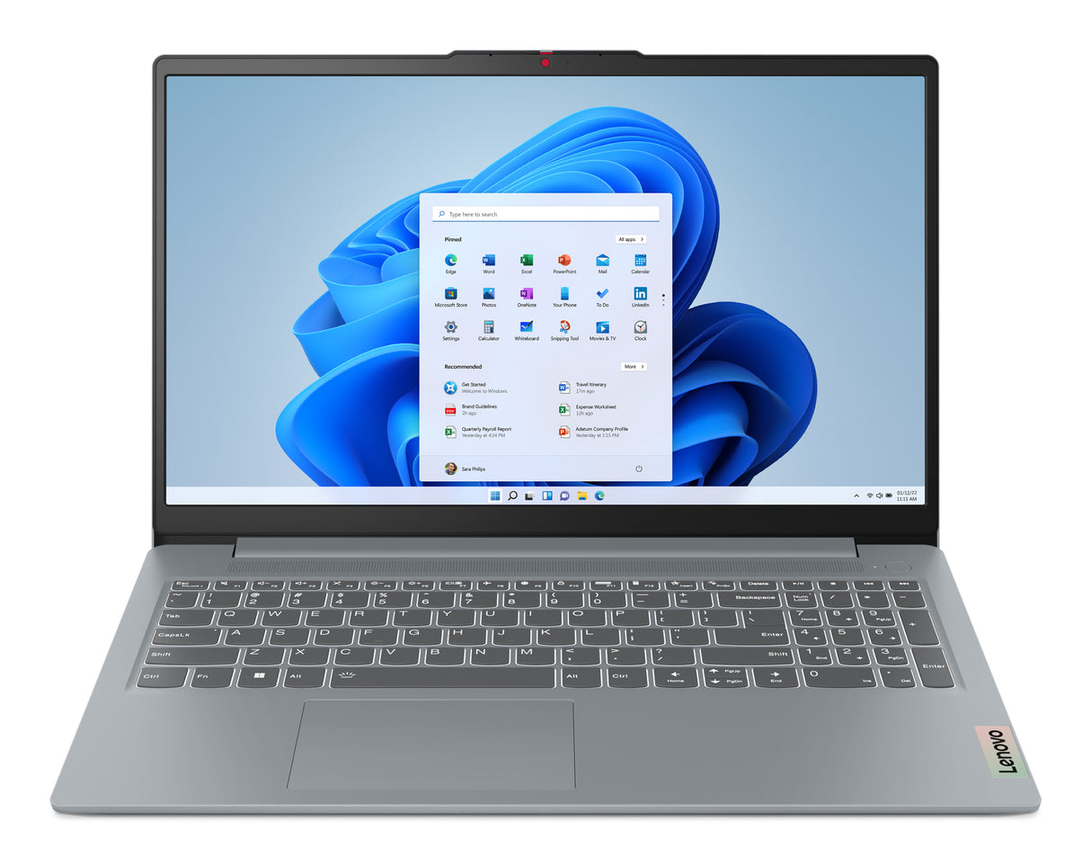 Lenovo IdeaPad Slim 3 15AMN8 AMD Ryzen™ 5 7520U Laptop 39.6 cm (15.6") Full HD 8 GB LPDDR5-SDRAM 512 GB SSD Wi-Fi 6 (802.11ax) Windows 11 Home Grey US English