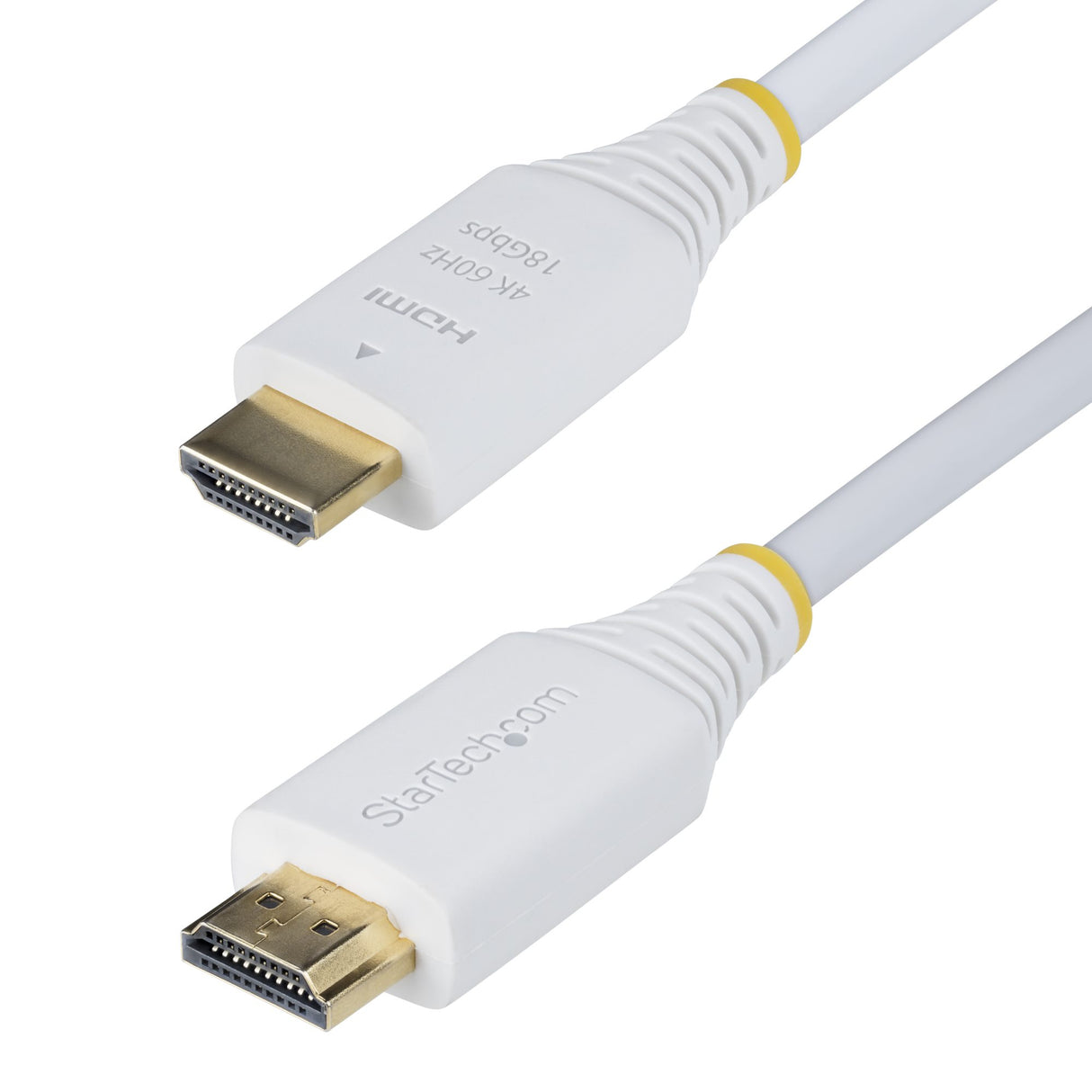 StarTech.com 6ft (1.8m) Premium Certified High Speed HDMI Cable, 4K 60Hz/1440p 144Hz, HDR10/HDCP 2.2/ARC, 18Gbps, UHD HDMI 2.0 Cord for TV/Monitor/Display, TPE Jacket, White