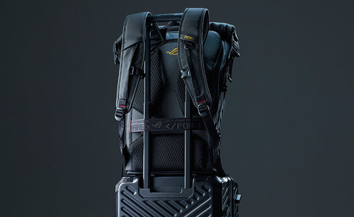 ASUS ROG SLASH Edition 20 backpack Roll top backpack Black Polyester, PU leather
