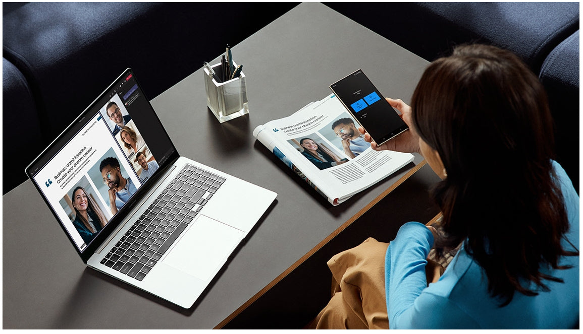 Samsung Galaxy Book4 Pro NP944XGK-KS2CA laptop Intel Core Ultra 5 125H 35.6 cm (14") Touchscreen WQXGA+ 16 GB LPDDR5x-SDRAM 512 GB SSD Wi-Fi 6E (802.11ax) Windows 11 Pro Silver
