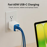 Targus HyperJuice Flex USB cable USB 2.0 1.5 m USB C 0.48 Gbit/s 60 W Blue
