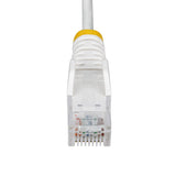 StarTech.com 7ft White Slim CAT6 Ethernet Cable, Snagless, 100W PoE, UTP, LSZH, 28AWG Pure Bare Copper Wire, Slim RJ45 Network Patch Cord w/Strain Reliefs, Individually Tested