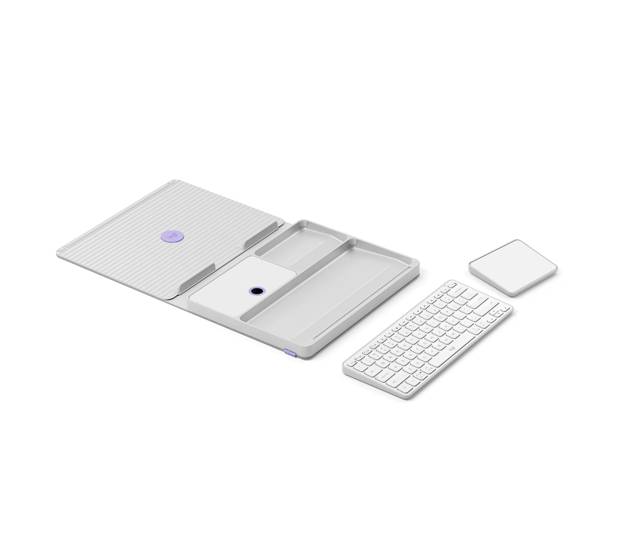 Logitech 920-011238 mobile device keyboard QWERTY English Bluetooth Grey, Violet, White