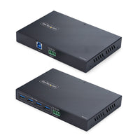 StarTech.com 4-Port USB 3.0 Extender over Ethernet up to 330ft (100m) via Cat6a / Cat7 / Cat8 RJ45 Cable, Extension for Remote USB Devices, 4x USB-A 5Gbps Hub, TAA