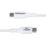 StarTech.com 3ft (91cm) USB-A to USB-C Charging Cable, Charge & Sync, 3A, USB 2.0, TPE Jacket - White USB Charging Cord