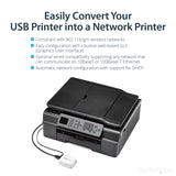 StarTech.com 1 Port USB Wireless N Network Print Server with 10/100 Mbps Ethernet Port - 802.11 b/g/n - TAA