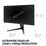 Viewsonic VX Series VX3418-2K computer monitor 86.4 cm (34") 3440 x 1440 pixels UltraWide Quad HD LED Black