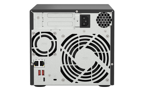 QNAP TS-473A + QSW-1105-5T Bundle Pack NAS Tower Ryzen Embedded V1500B 8 GB DDR4 0 TB QNAP Turbo System Black