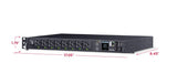 CyberPower PDU41021 power distribution unit (PDU) 16 AC outlet(s) 1U Black