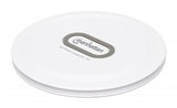 Manhattan Smartphone Wireless Charging Pad, Up to 15W charging (depends on device), QI certified, USB-C to USB-A cable included, USB-C input into pad, Cable 80cm, White, Three Year Warranty
