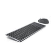DELL KM7120W keyboard Mouse included Office RF Wireless + Bluetooth French Grey, Titanium