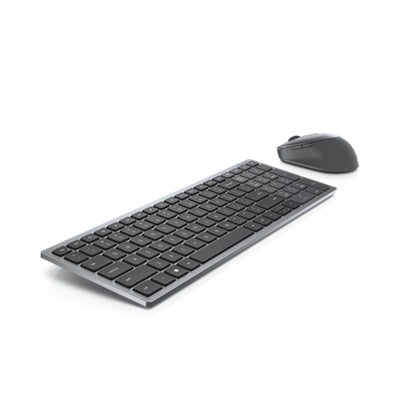 DELL KM7120W keyboard Mouse included Office RF Wireless + Bluetooth French Grey, Titanium