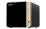 QNAP TS-464 NAS Tower Intel® Celeron® N5095 8 GB DDR4 HDD QNAP Turbo System Black, Gold
