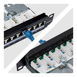 StarTech.com 24 Port 1U Shielded Cat6A Patch Panel, 110 Punch Down, Rackmount Cat6A RJ45 STP Ethernet Patch Panel