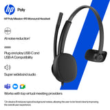 HP Poly Mission 415 Monaural USB Wired Headset